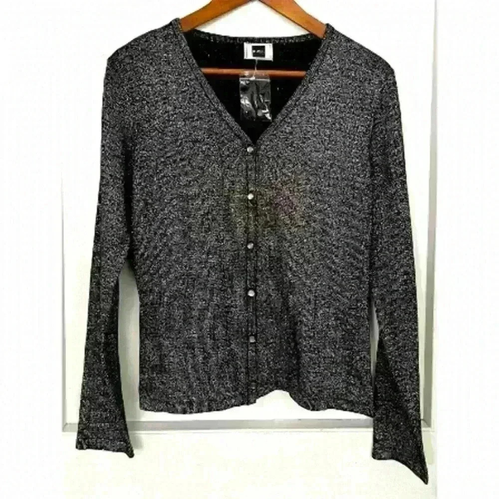 Brand new vintage sparkly  grey/black sweater.